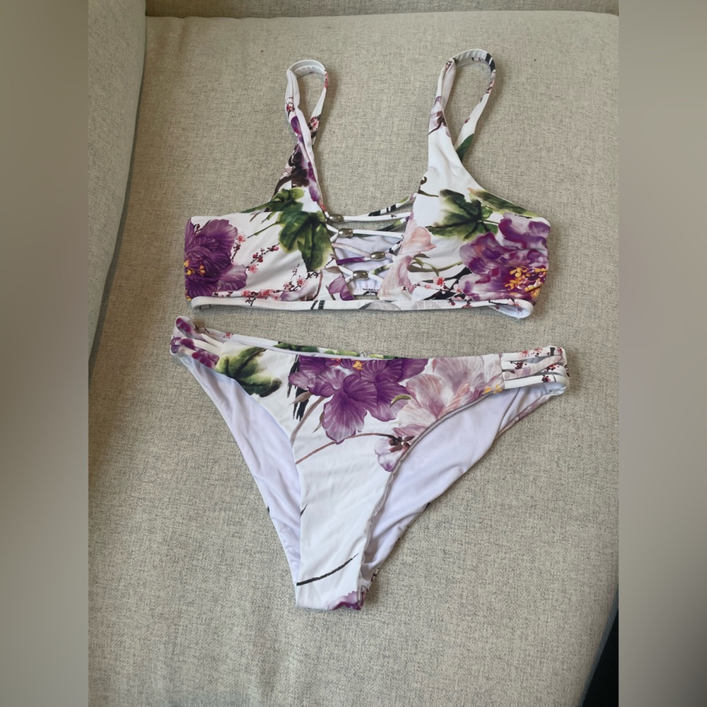 TiniBikini - Floral Bathing Suit Set